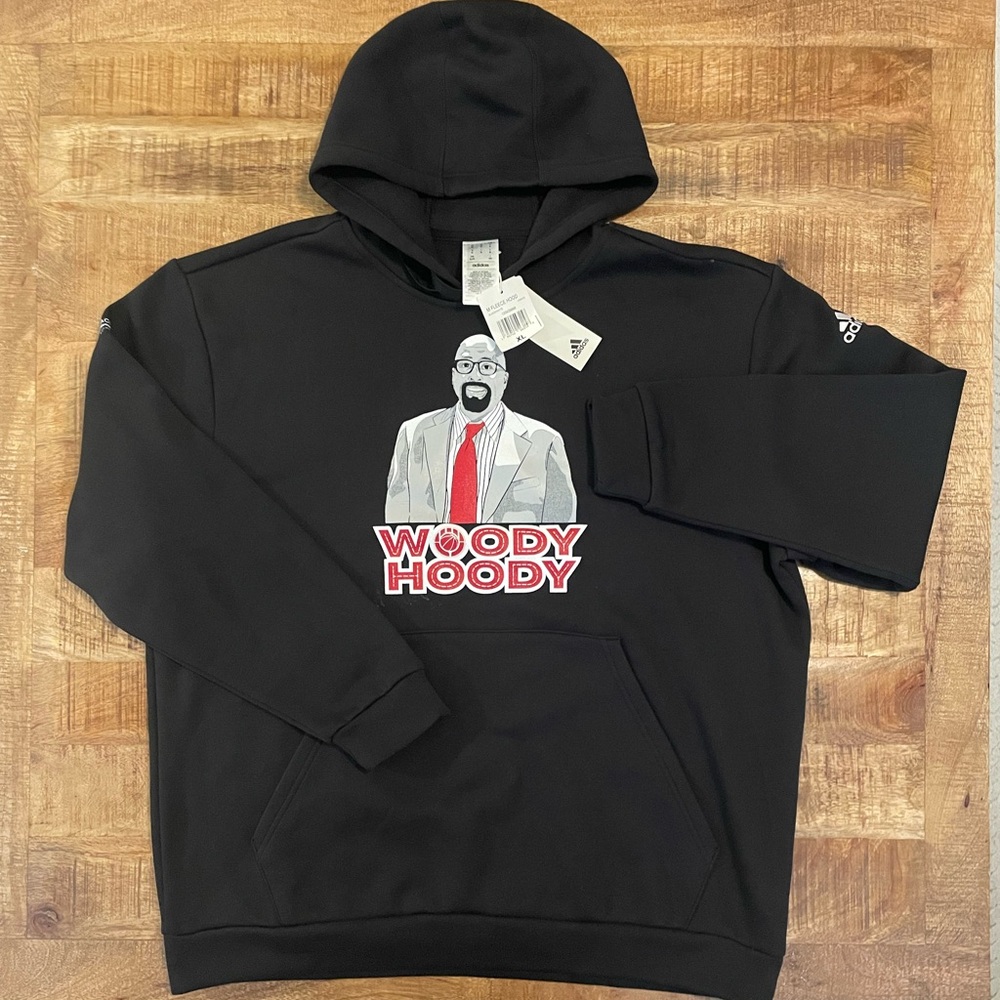 NWT Adidas IU Hoosiers Basketball ‘Woody Hoody’ Mike Woodson Fleece Pullover